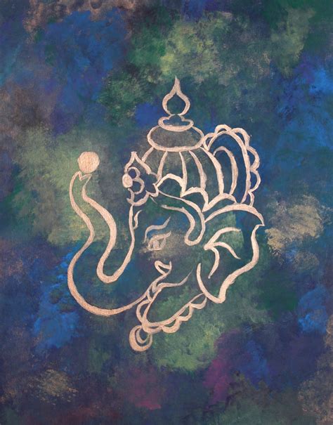 Modern Ganesha Painting Etsy