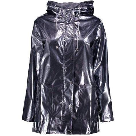Boohoo Lily Metallic Rain Coat £50 Liked On Polyvore Featuring