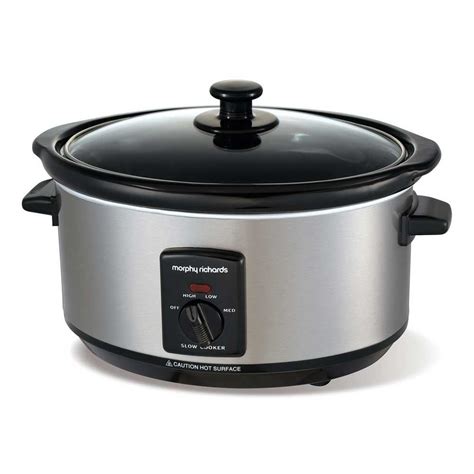 litre cooker slow brushed morphy richards steel appliances powerhouse je cookers multicookers cooking