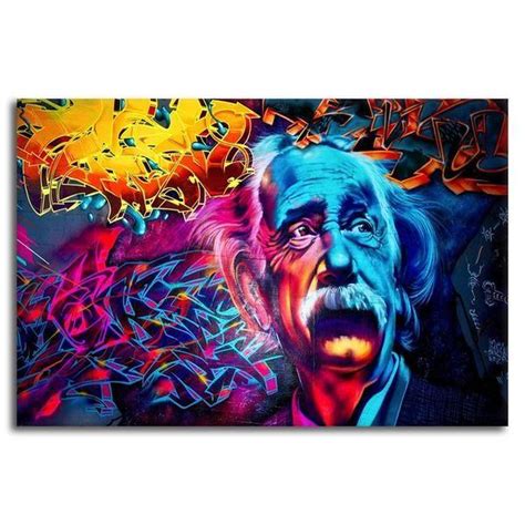 Buy Colorful Contemporary Albert Einstein Canvas Wall Art