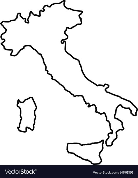 Map Of Italy Icon Outline Style Royalty Free Vector Image Images