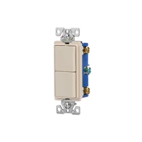 Eaton 15 Amp Single Pole Light Almond Combination Light Switch In The