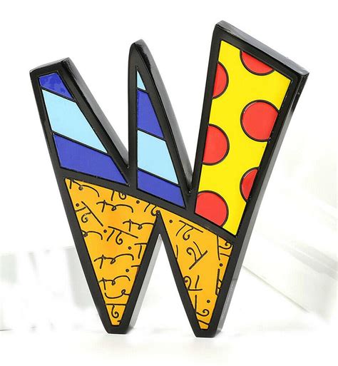 Romero Britto Pop Art Alphabet Letter W 2006635518