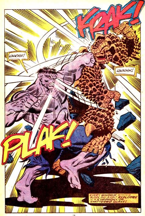 Hulk Vs Thing Fantastic Four 320 November 1988 Art By Keith Pollard