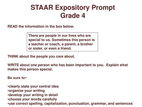 Ppt Staar Expository Prompt Grade 4 Powerpoint