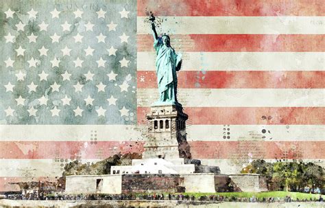 Lady Liberty Composite Art Digital Art By Dan Sproul Pixels