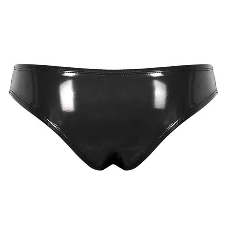 Womens Sexy G String Thong Pvc Leather Lingerie Underwear Panty Briefs