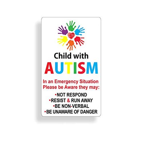 Autism Awareness Static Cling Safe Safety Decal For Autistic Child
