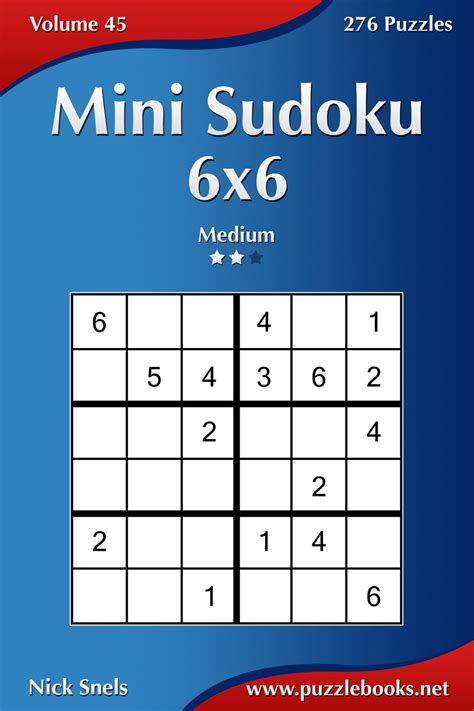 Mini Sudoku 6x6 Medium Volume 45 276 Puzzles