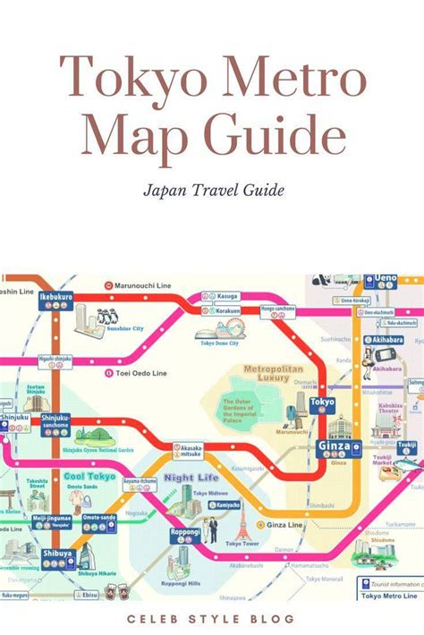 Tokyo Metro Map Guide Sightseeing Map For Tourists Traveling In The