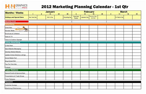 Free Newsletter Calendar Template Excel Marketing Calendar Template