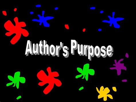 Authors Purpose Ppt Descriptive Writing Narrative Writing