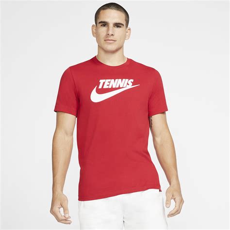 Nike Mens Dri Fit Tennis T Shirt Gym Red