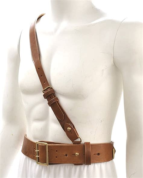 World War Supply Sam Browne Belt With Shoulder Strap Brown