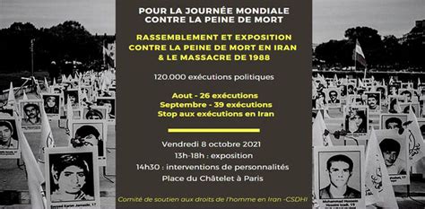 Exposition Et Rassemblement à Paris Contre La Peine De Mort En Iran