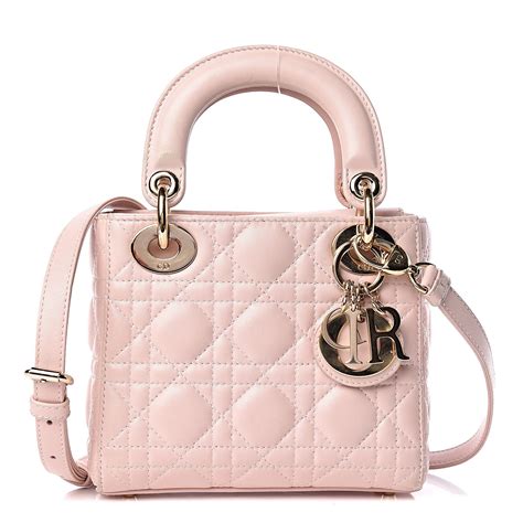 Christian Dior Lambskin Cannage Mini Lady Dior Light Pink 425602