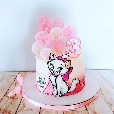 Marie Cat By Alenascakes Birthday Cake For Cat Cartoon Birthday Cake