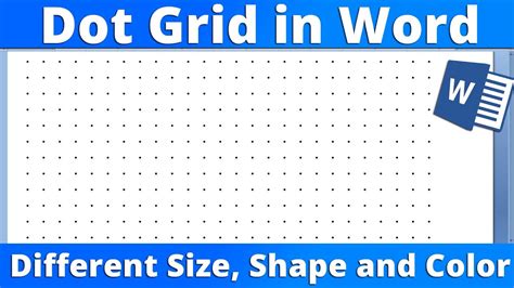 Dot Grid In Word With Different Size Shape And Color Microsoft Word
