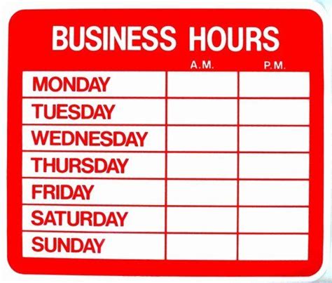 Printable Business Hours Sign Unique Work From Home Salon Hours ...