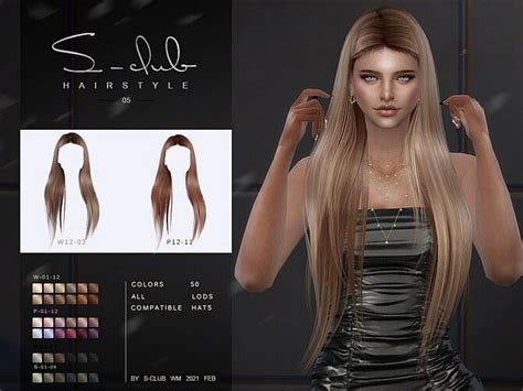 Bun With Bangs Hair 202102 By S Club Wm At Tsr Sims 4 Updates