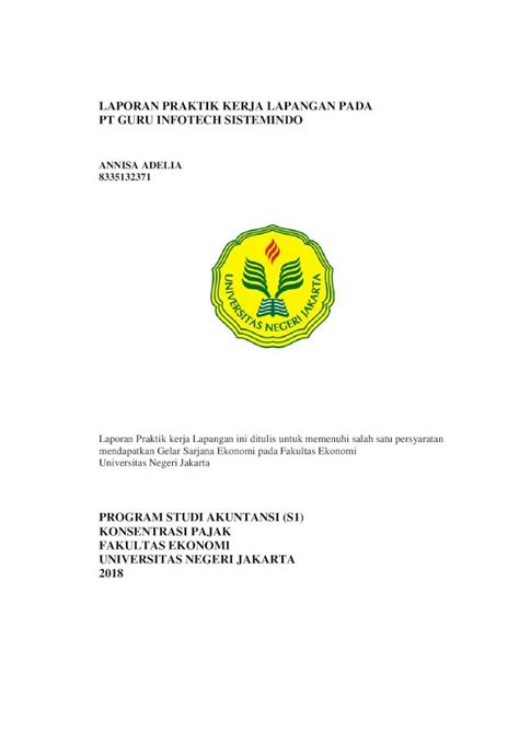 Pdf Laporan Praktik Kerja Lapangan Pada Pt Guru Pkl Pada Tahap