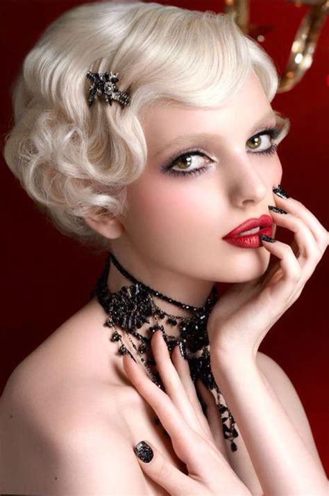 Short Curly Flapper Inspired Bob 1920s Formal Hairstyles For Short