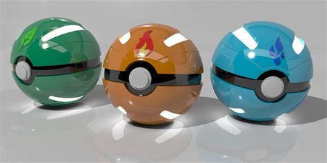 Created Some Custom Pokeballs Inspired By The Original Three Starters