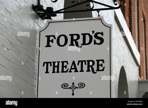 Signpost At The Fords Theatre10th Street Washington Dc President