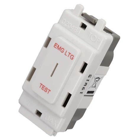 Bg 20a Double Pole Key Grid Switch Marked Emergency Lighting Test