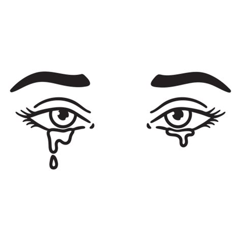 Teary Eyes Stroke Png And Svg Design For T Shirts