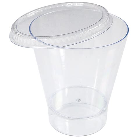 Round Plain Plastic Cups And Lid From Chef Rubber