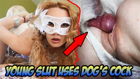 Xxx Bitch In Mask And Stockings Fucked By A Beautiful White Dog Xxx