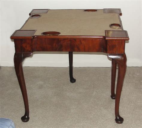 The table top is padded to. # 7810 Queen Anne game or card table mahogany c1780 For Sale | Antiques.com | Classifieds
