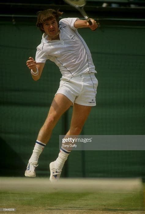 Jimmy Connors Of The Usa Returns A Volley During The 1980 Lawn Tennis
