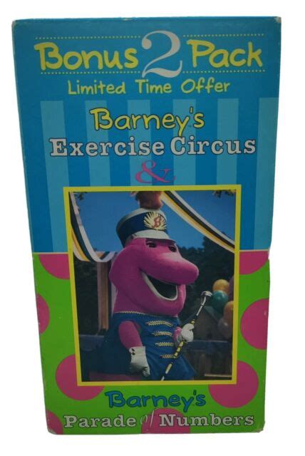 Barneys Exercise Circusparade Of Numbers Vhs 1996 2 Tape Set For