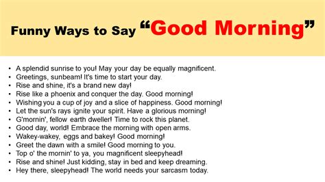 ways to say good morning unique cute and funny grammarvocab