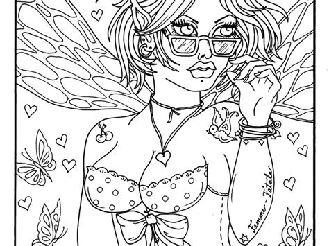 Bad Fairies Coloring Book Funny Sexy Naughty And Scary Etsy