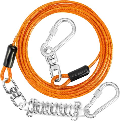 Jenico Dog Tie Out Cable 30 Ft Dog Runner Cable With Swivel Hook Dog