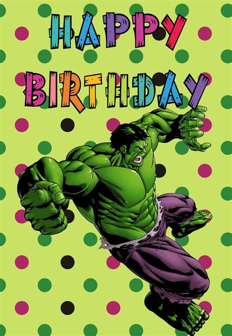 Hulk Printable Birthday Cards — Printbirthdaycards