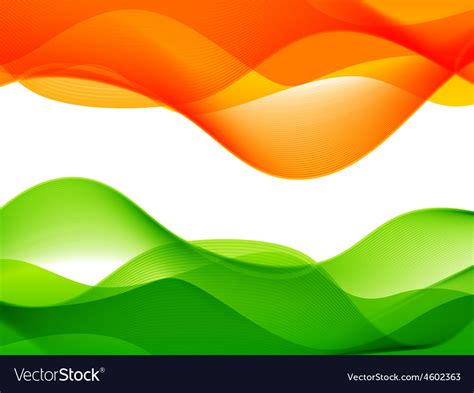Wave Style Indian Flag Design Royalty Free Vector Image
