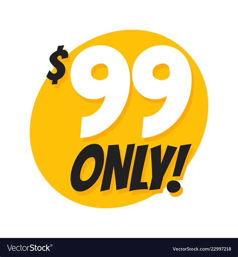 Sale 99 Dollars Only Offer Badge Sticker Vector Image