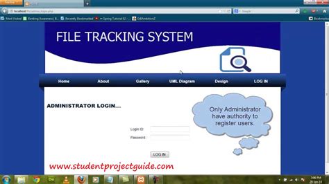 File Tracking System Student Project Guidance And Development