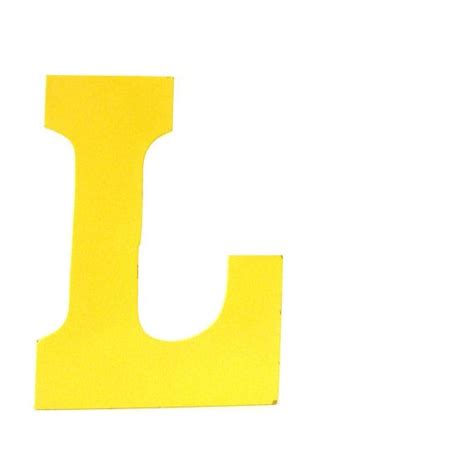 Letter L Typography Bright Yellow Upcycled Wooden By Nashpop Lettering Wooden Letters Wood