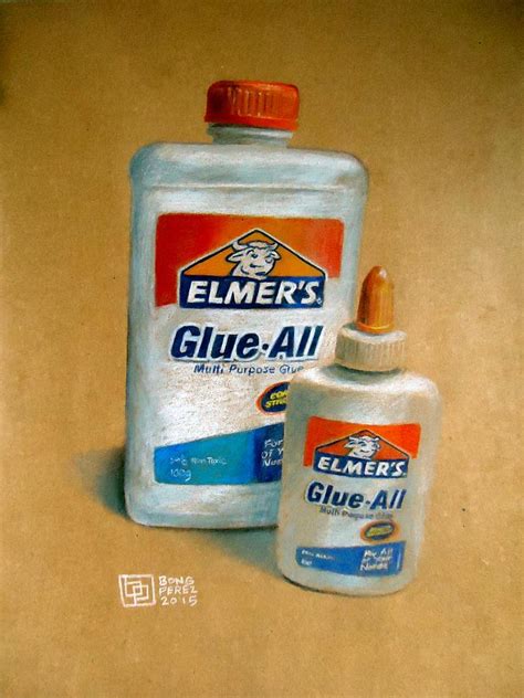 Elmers Glue Painting By Bong Perez Fine Art America