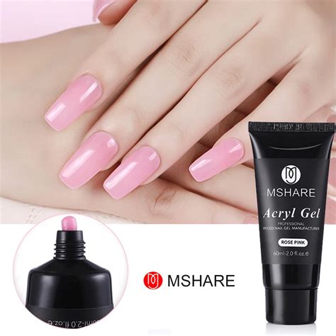 Buy Mshare 60g Acryl Gel Poly Gel Quick Building Acrylic Clear Pink White