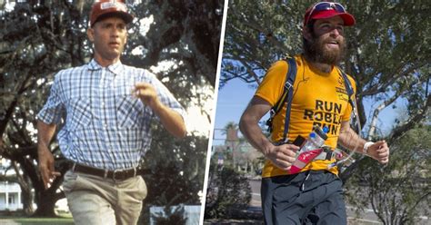 real life forrest gump re creates film s epic run across us