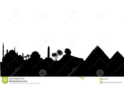 Egypt Skyline And Landmarks Silhouette Download From Over 54 Million