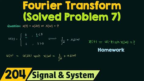 fourier transform solved problem 7 youtube