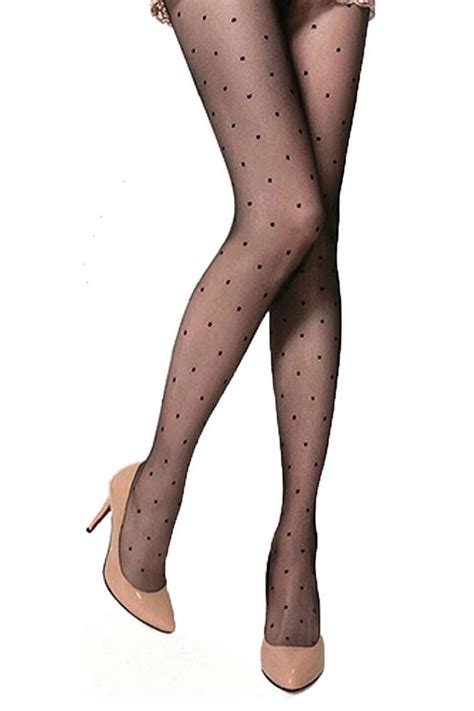 2018 New Womens Jacquard Dot Pantyhose Tights Black In Tights From