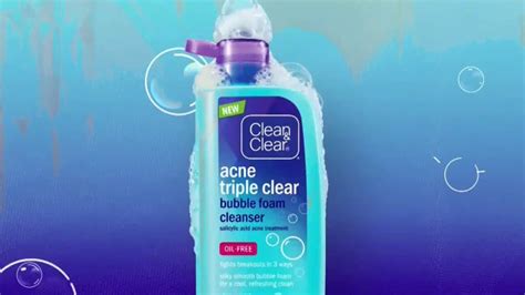 Clean And Clear Acne Triple Clear Bubble Foam Cleanser Tv Commercial